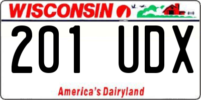 WI license plate 201UDX