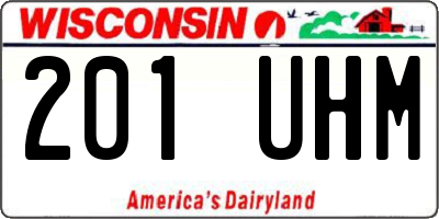 WI license plate 201UHM