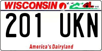 WI license plate 201UKN