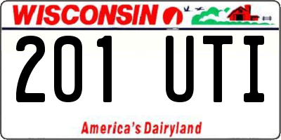 WI license plate 201UTI