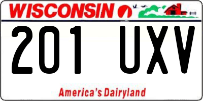 WI license plate 201UXV