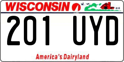 WI license plate 201UYD