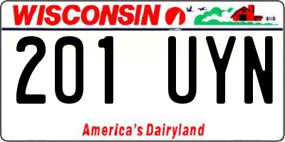 WI license plate 201UYN
