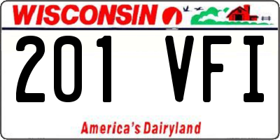 WI license plate 201VFI