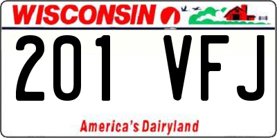 WI license plate 201VFJ