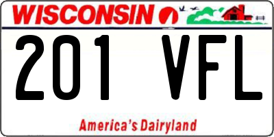 WI license plate 201VFL