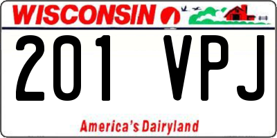 WI license plate 201VPJ