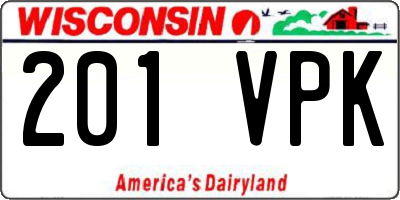 WI license plate 201VPK