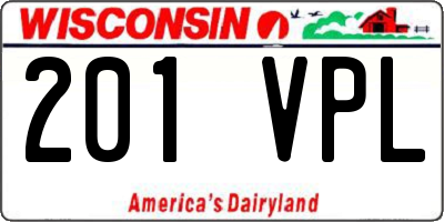 WI license plate 201VPL