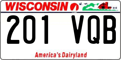 WI license plate 201VQB