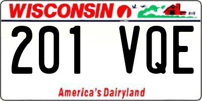 WI license plate 201VQE