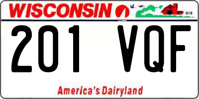 WI license plate 201VQF