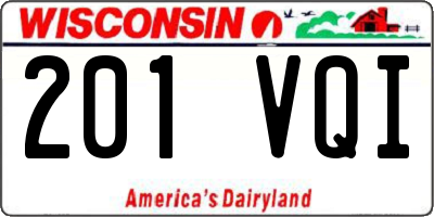 WI license plate 201VQI