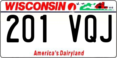 WI license plate 201VQJ