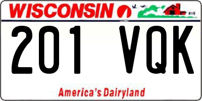 WI license plate 201VQK