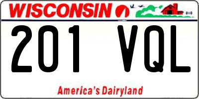 WI license plate 201VQL