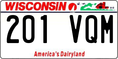 WI license plate 201VQM