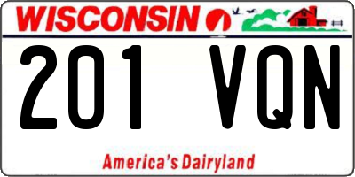 WI license plate 201VQN