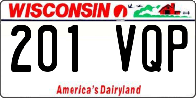 WI license plate 201VQP