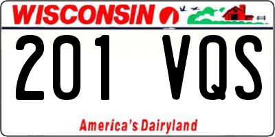 WI license plate 201VQS