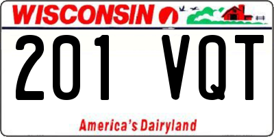 WI license plate 201VQT