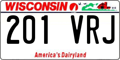 WI license plate 201VRJ