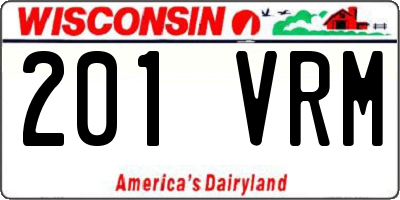 WI license plate 201VRM