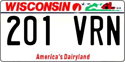 WI license plate 201VRN
