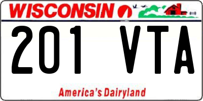 WI license plate 201VTA