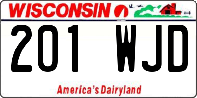 WI license plate 201WJD