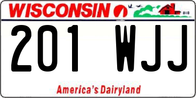 WI license plate 201WJJ