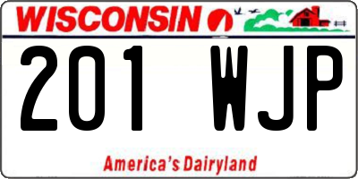 WI license plate 201WJP
