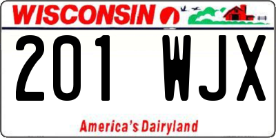 WI license plate 201WJX