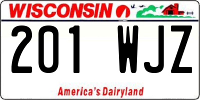 WI license plate 201WJZ