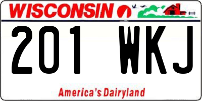 WI license plate 201WKJ