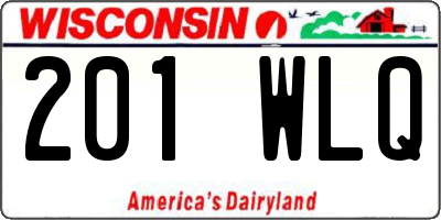 WI license plate 201WLQ