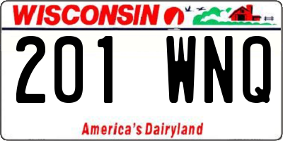 WI license plate 201WNQ