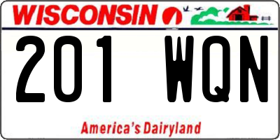 WI license plate 201WQN