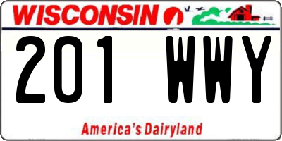 WI license plate 201WWY
