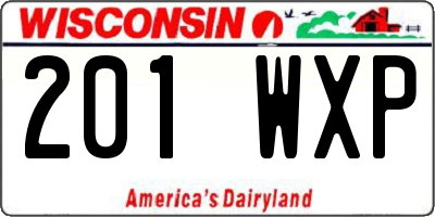 WI license plate 201WXP