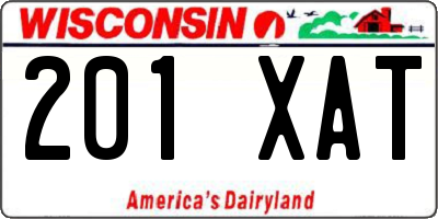 WI license plate 201XAT