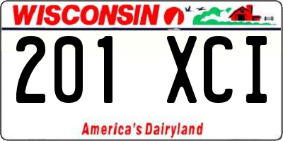 WI license plate 201XCI