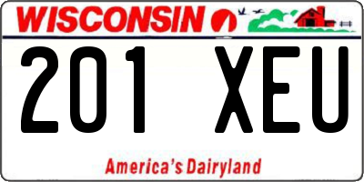 WI license plate 201XEU