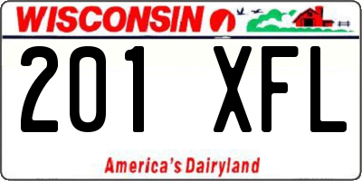 WI license plate 201XFL