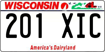 WI license plate 201XIC