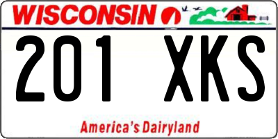 WI license plate 201XKS