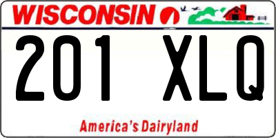 WI license plate 201XLQ