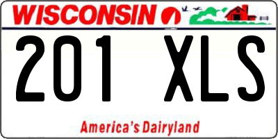 WI license plate 201XLS
