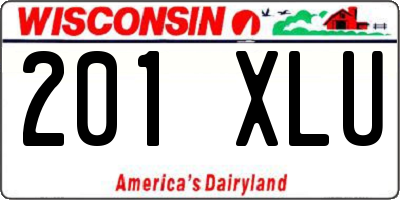 WI license plate 201XLU