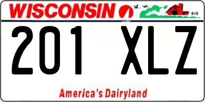 WI license plate 201XLZ